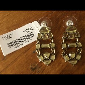 New Elegant J Crew Crystal Drop Earrings